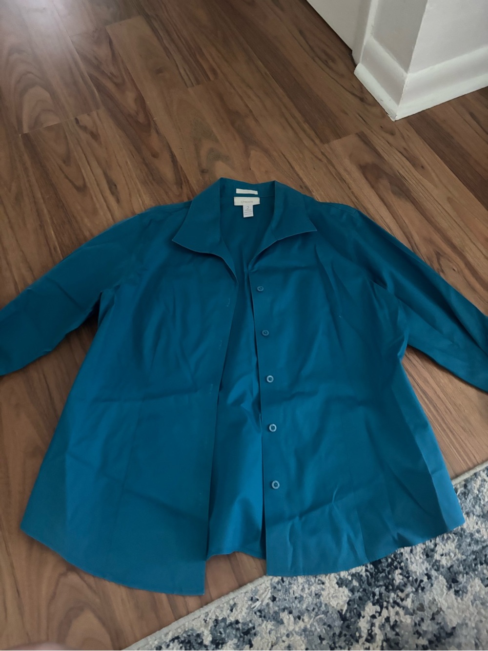 Chico's Teal Collared Button Shirt